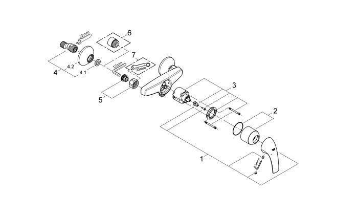 BauCurve Смеситель для душа (32807000)