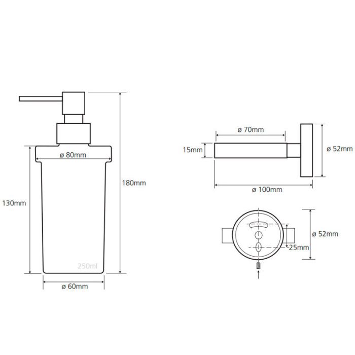 Дозатор для жидкого мыла Bemeta Trend-I (104109018h)