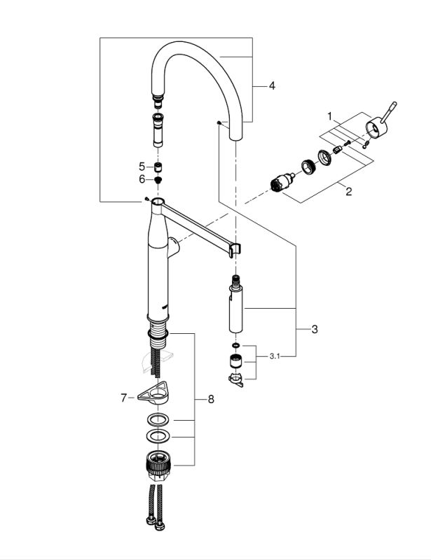 Essence Смеситель для кухни Grohe (30294DC0)