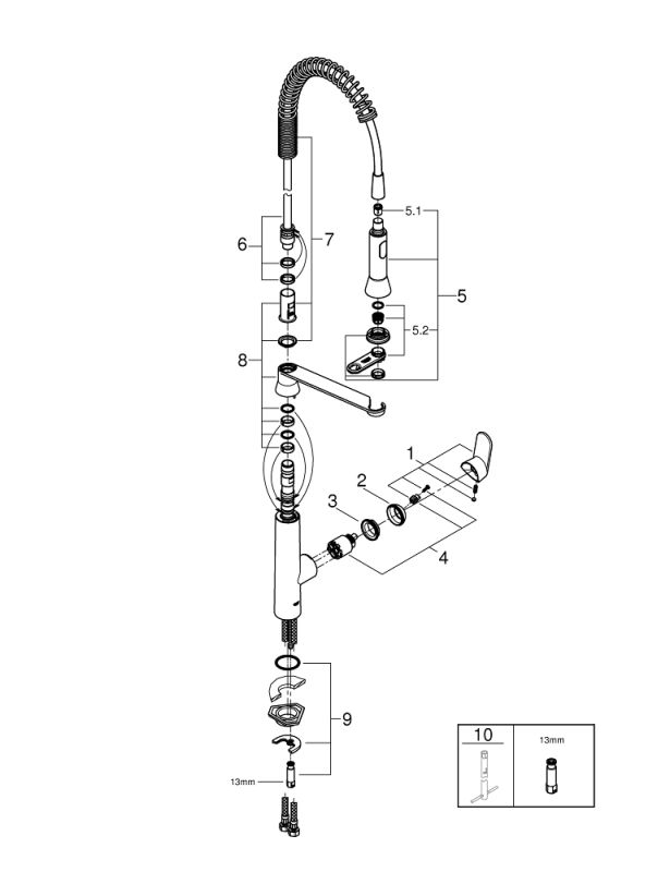 K7 Смеситель для кухни Grohe (31379000)