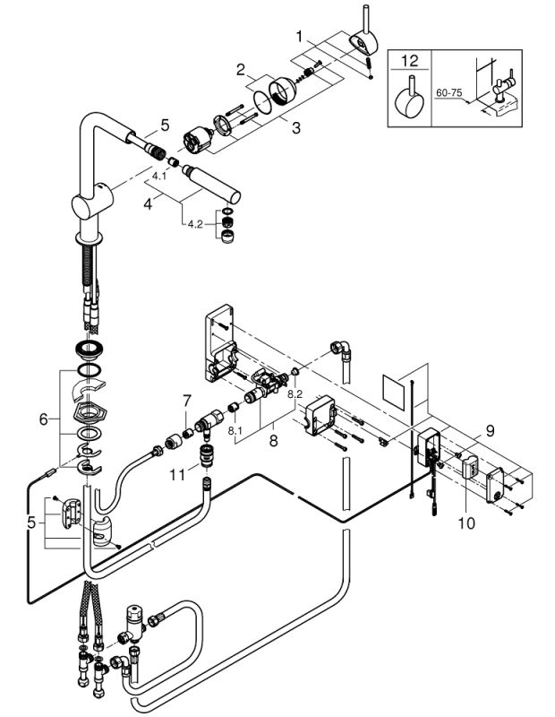 Grohe Minta Touch Сенсорний одноважільний змішувач для мийки (31360001)