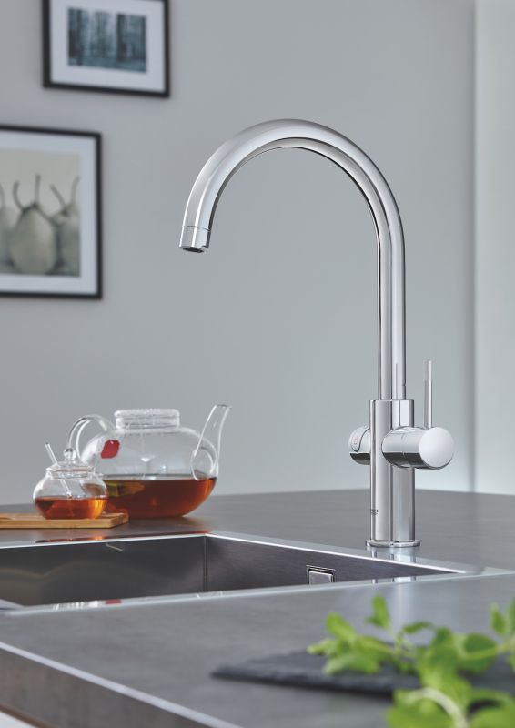 Стартовий комплект Grohe Red DUO з бойлером розміру L і змішувачем, вилив С, хром (30079001)