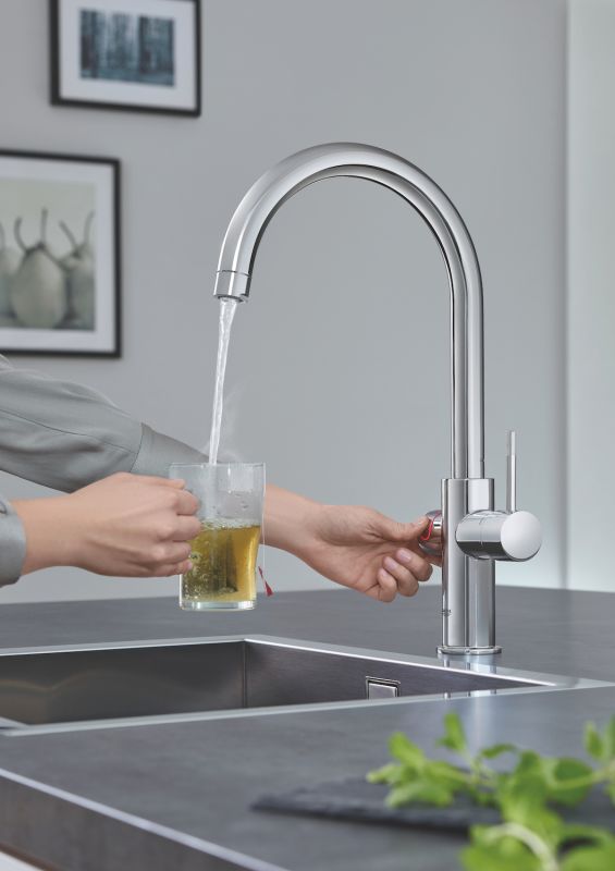 Стартовий комплект Grohe Red DUO з бойлером розміру L і змішувачем, вилив С, хром (30079001)