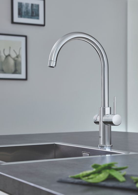 Стартовий комплект Grohe Red DUO з бойлером розміру L і змішувачем, вилив С, хром (30079001)