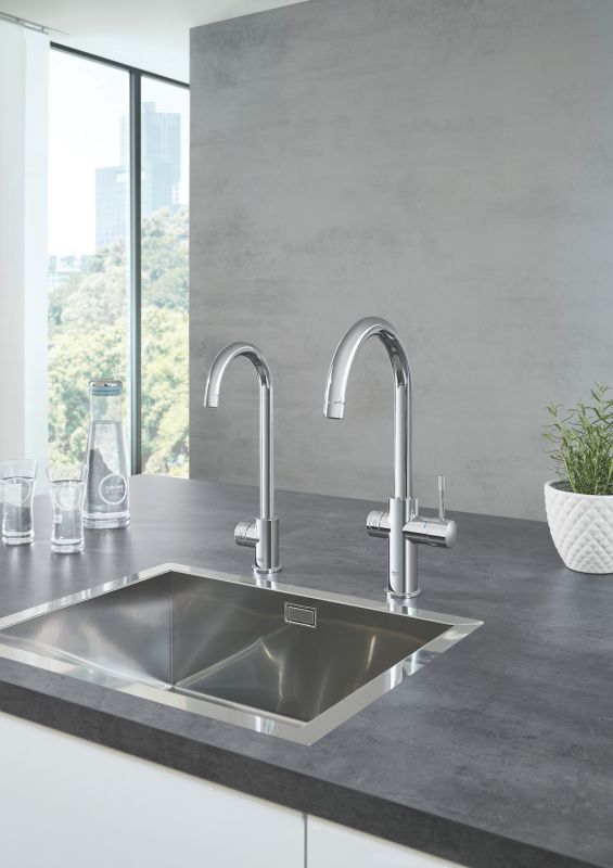 Стартовий комплект Grohe Red DUO з бойлером розміру L і змішувачем, вилив С, хром (30079001)