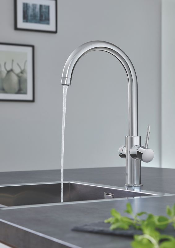 Стартовий комплект Grohe Red DUO з бойлером розміру L і змішувачем, вилив С, хром (30079001)