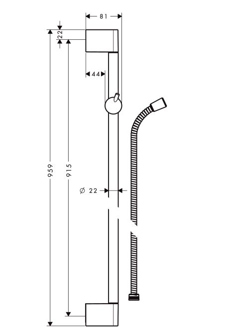 Душевая штанга Unica Crometta 0,90m (27614000)