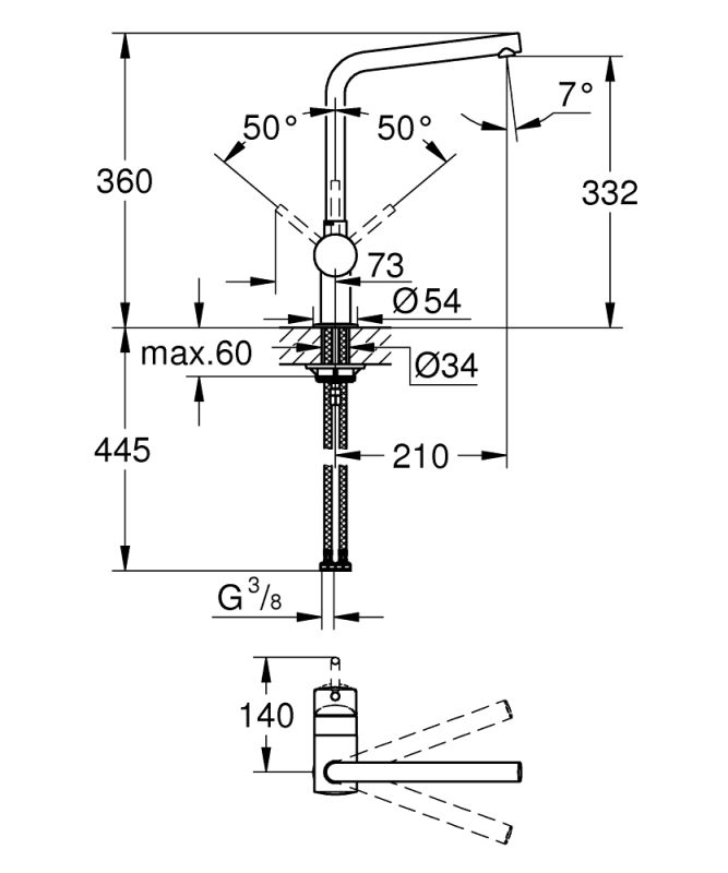 Minta Смеситель для кухни Grohe (31375A00)