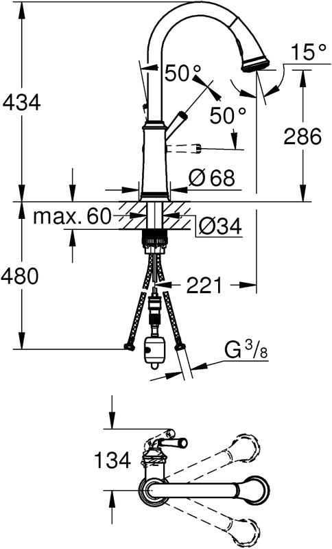 Grohe Gloucester Змішувач для кухні (30422000)