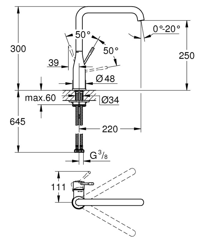 Accent Смеситель для кухни Grohe (30423000)