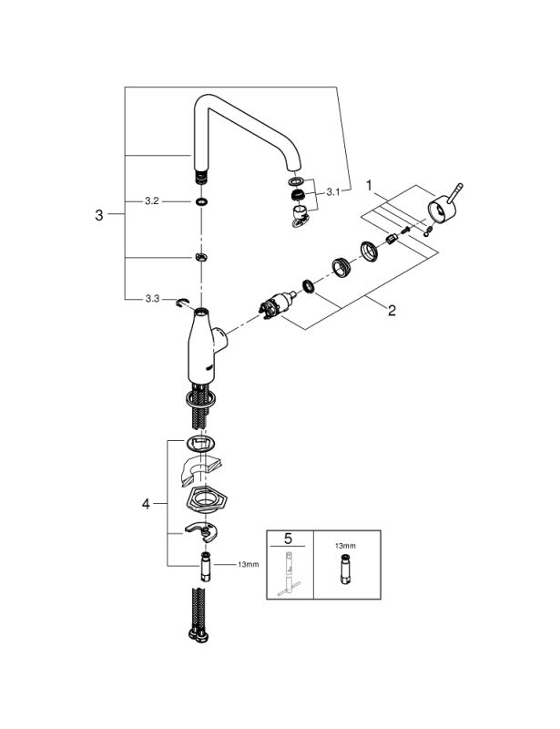 Accent Смеситель для кухни Grohe (30423DC0)