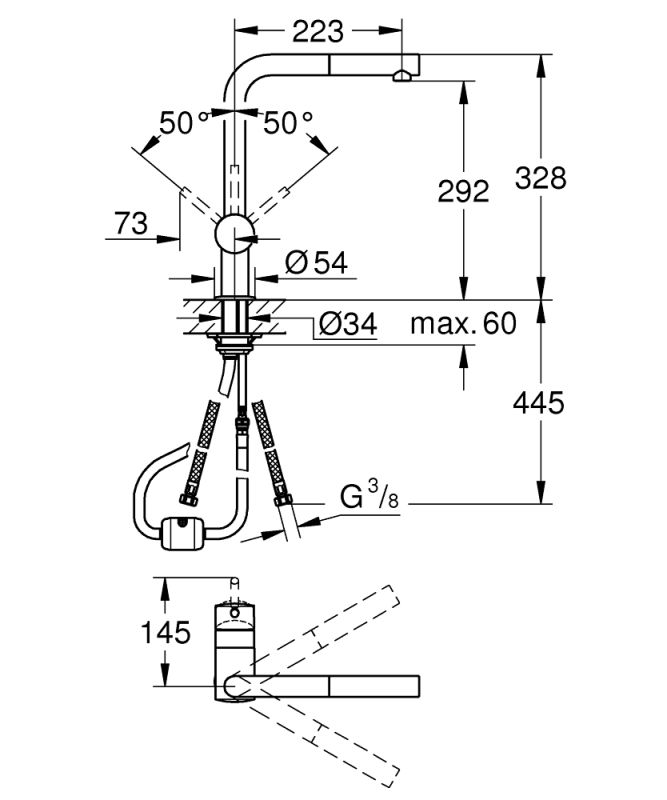 Grohe Vento Змішувач для кухні (30436DC0)