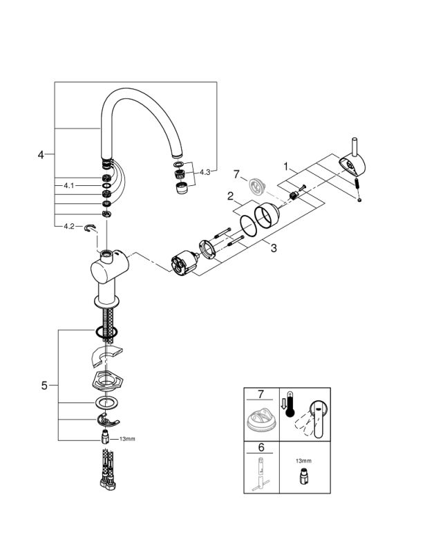 Minta Смеситель для кухни Grohe (30345000)