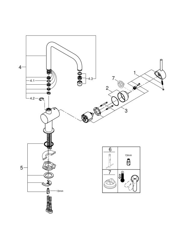 Minta Смеситель для кухни Grohe (30346000)