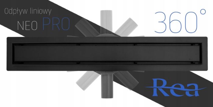 Трап Rea Neo & Pure Pro 800 мм, черный (REA-G8907)