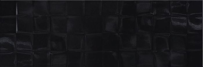 Плитка Cersanit SIMPLE ART BLACK GLOSSY STRUCTURE CUBES 200x600