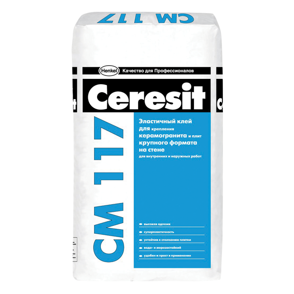 Клей для плитки і гнаніта Ceresit CM 117 Flexible (25кг)