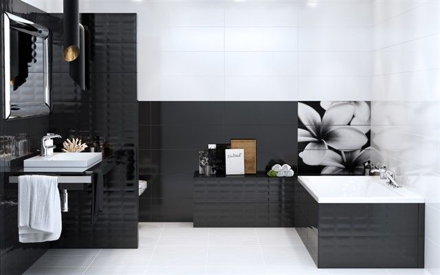 Плитка Opoczno PRET-A-PORTER BLACK FLOWER COMPOSITION декор3