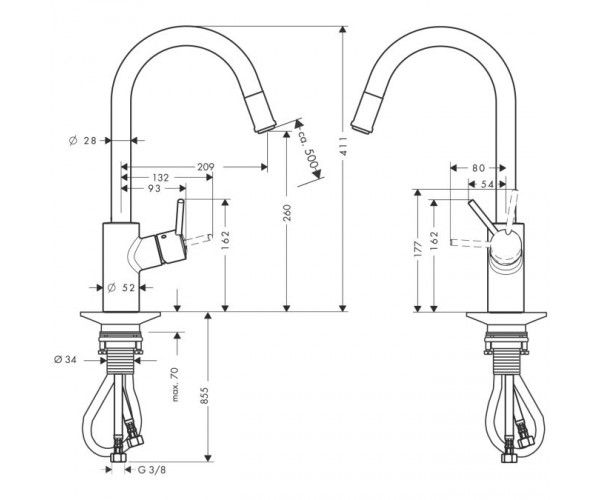 Змішувач для кухні Hansgrohe Talis S2 Variarc 14872000