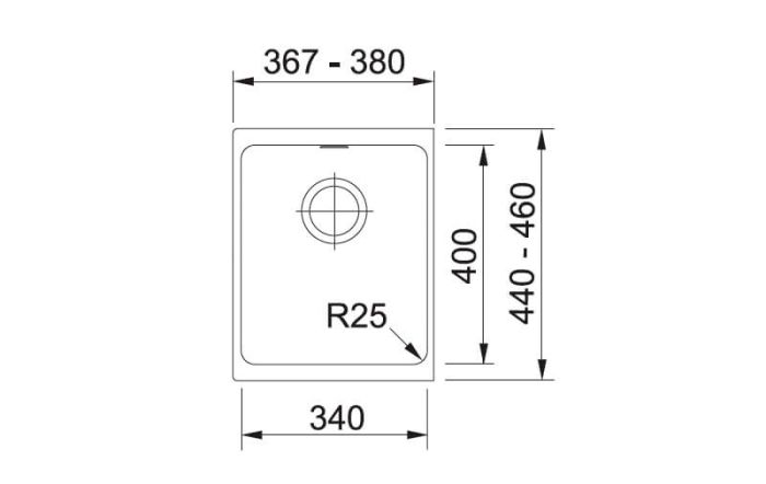 Кухонная мойка Franke Kubus KBG 110-34 Шоколад (125.0176.647)