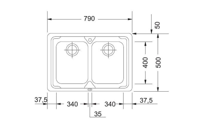 Кухонна мийка Franke Logica Line LLL 620-79, мікродекор (101.0381.839)
