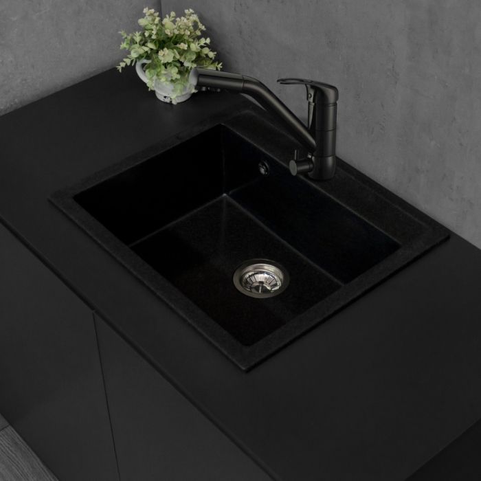 Кухонна мийка Fancy Marble Oregon Чорна
