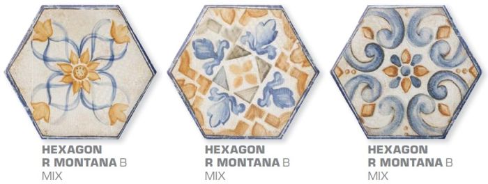 Плитка Атем Hexagon R Montana Mix 346x400