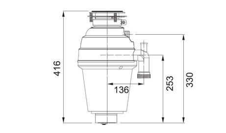 Подрібнювач харчових відходів Franke Turbo PLUS TP-125 (134.0276.838)