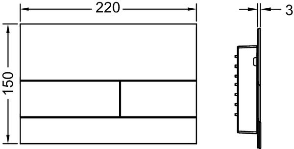 Панель смыва для унитаза TECEsquare Metal 9240836, PVD, черный хром, матовый