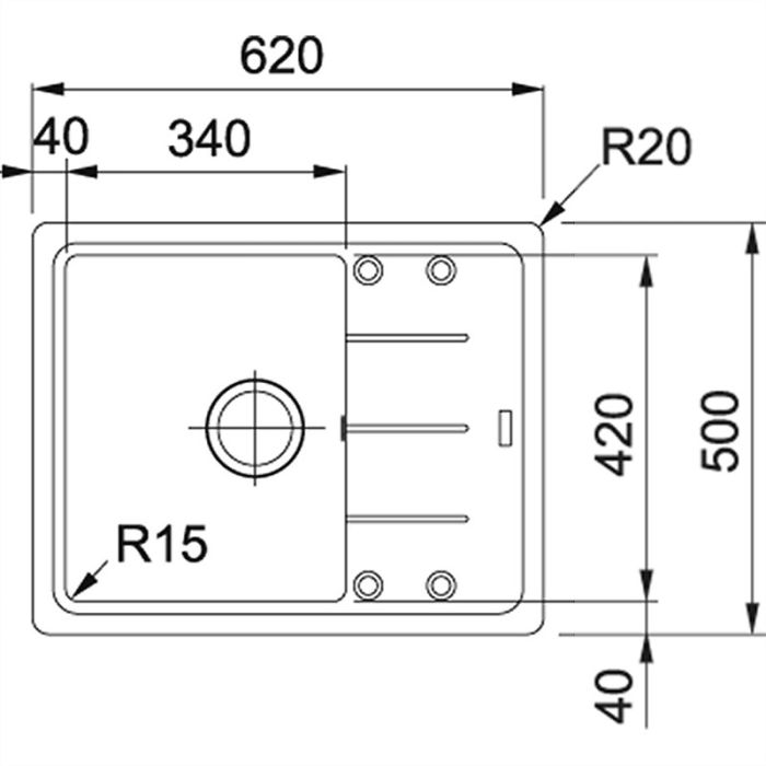 Кухонна мийка Franke Basis BFG 611-62 Сріблястий (114.0272.598)