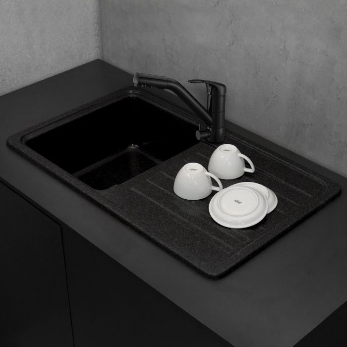 Кухонна мийка Fancy Marble Versal Чорна